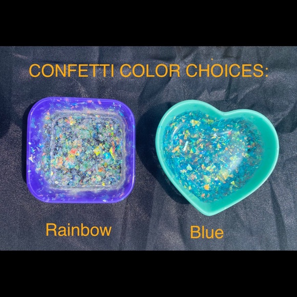 Holographic Trays - Heart Dish - Square Jewelry Holder - Handmade - Picture 10 of 11